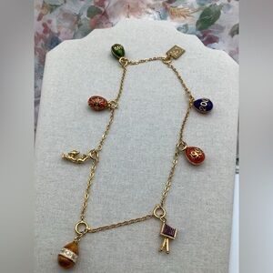Joan Rivers Gold And  Multicolor Charms Egg Charms Lot Of 8